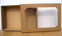 Dárková krabice s průhledným víkem
