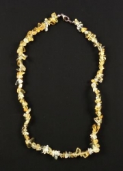 Citrín pravý náhrdelník z tromlovaných kamenů