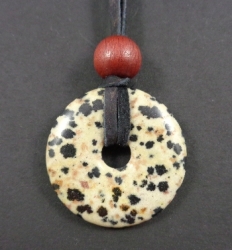 Jaspis dalmatinový přívěšek donut (40 mm)