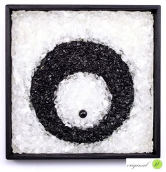 Křišťálový obraz se šungitem - kruhy2