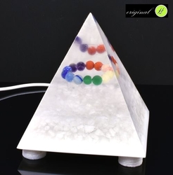 Lampa čakrová s křišťálem pyramida
