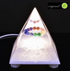 Lampa čakrová s křišťálem pyramida