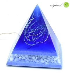 Pyramidová lampa Galaxy s křišťálem - USB