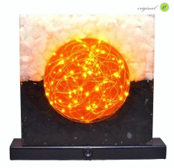 Lampa Slunce s křišťálem a šungitem