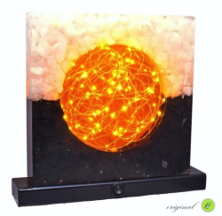 Lampa Slunce s křišťálem a šungitem
