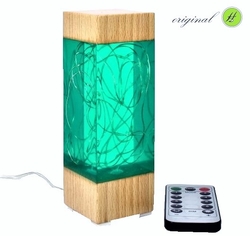 Lampa ze dřeva a pryskyřice Forest malá