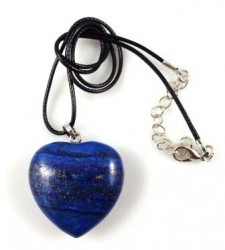 Lapis lazuli přívěšek srdce s řemínkem