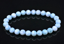 Larimar náramek kuličky 8 mm  AAAAA kvalita