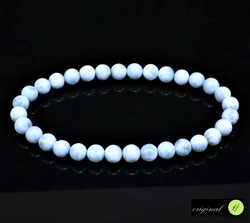 Larimar náramek kuličky 6 mm AAAAA kvalita