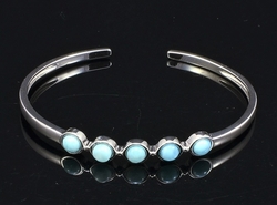 Larimar náramek / stříbro