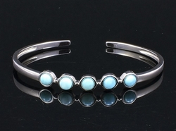 Larimar náramek / stříbro