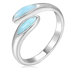 Larimar prsten /4  (vel.18)