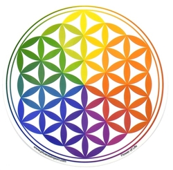 Mandala na sklo - Květ života