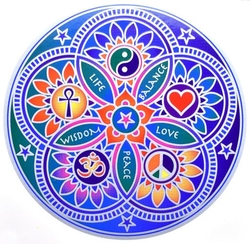 Mandala na sklo - Životní energie