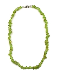 Olivín náhrdelník z tromlovaných kamenů