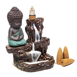 Stojan na vonné kužely Tekoucí dým - malý Buddha