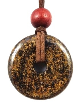 Bronzit přívěšek donut