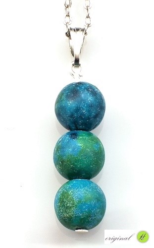 Chryzokol přívěšek kuličky mat 8mm