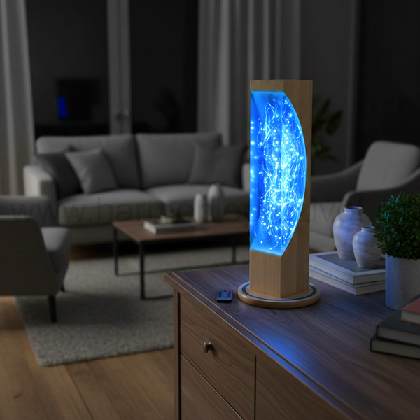 Lampa ze dřeva a pryskyřice Elegance A