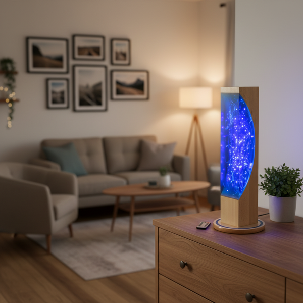 Lampa ze dřeva a pryskyřice Elegance A