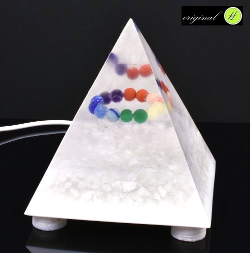 Lampa čakrová s křišťálem pyramida