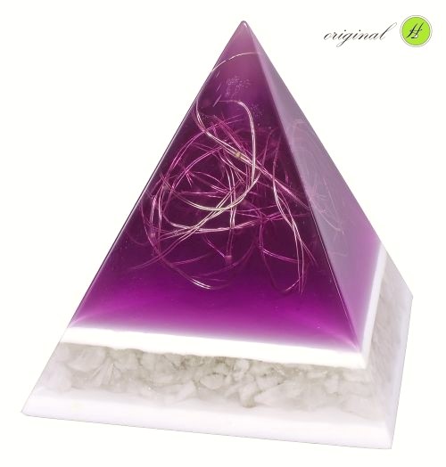 Pyramidová lampa Spirit s křišťálem - USB