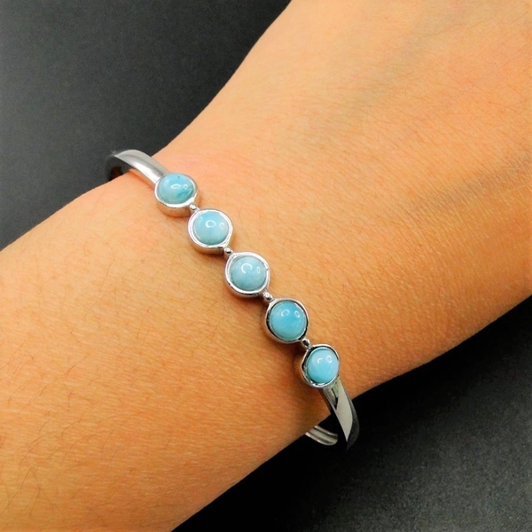 Larimar náramek / stříbro