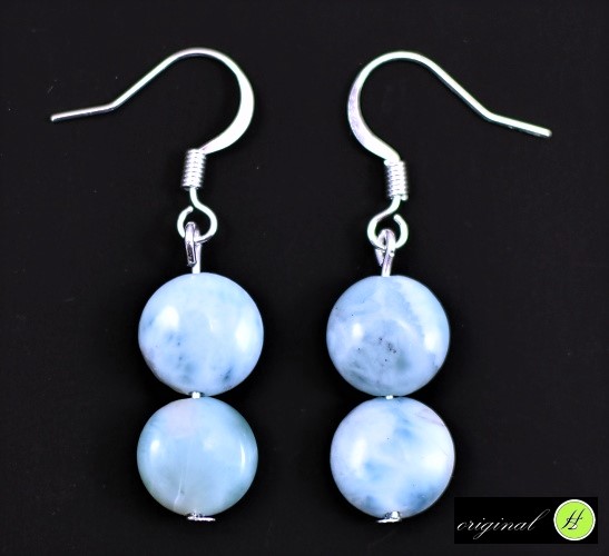 Larimar náušnice EXTRA kvalita