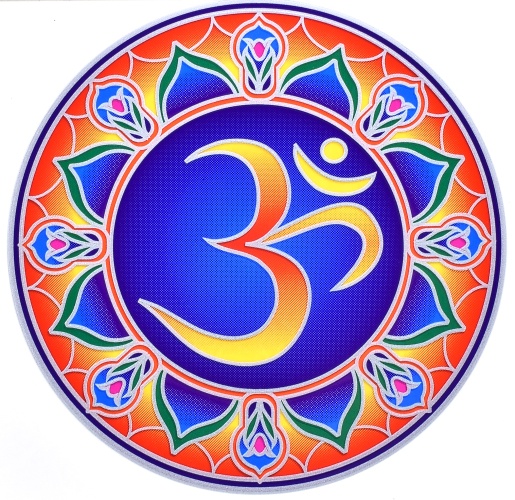 Mandala na sklo - Om