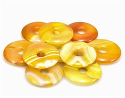 Achát žlutý donut (30 mm)